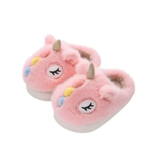 Children’s Cotton Warm Cartoon Kids Baby Shoes Slippers for Winter Home Indoor Non-slip Plush Animal Stuffed Toys