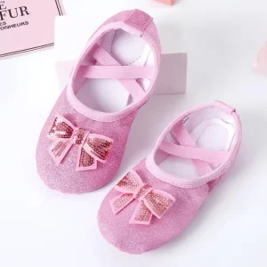 Children’s Dance Shoes Girls Soft Bottom Practice Yoga Ballet Shoes for Kids