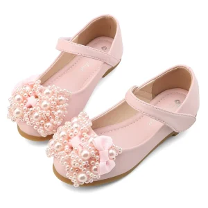 Children’s Dress Shoes Beads Bowknot Flower Girl Princess Shoes Birthday Party Performance Kids Shoes