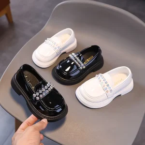 Children’s Dress Shoes Little Girls’ Princess Pearl Style Soft Bottom Performance New Design
