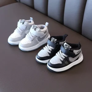 Children’s Football Sports Shoes Kids Splicing Color Soft Shoes for Boys