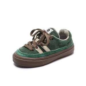 Children’s Girl Boy Genuine Leather Lace up Tennis Sneakers Toddle Trainer Kids Autumn Unisex Child Walking Running Sport Shoes