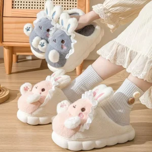 Children’s Girls Non slip Slippers Warm Cute Cartoon Home Indoor Slides Slippers