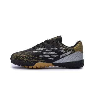 Children’s Indoor Training Running Shoes Spikes Football Shoes for Students Space Leather Kids Grass Upper Synthetic