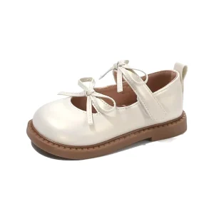 Children’s Leather Flats Girls’ Princess Fashion Mary Jane Performance Shoes Soft Sole Spring and Fall Small Leather Flat