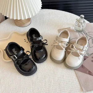 Children’s Leather Flats Girls Princess Fashion Performance Shoes Soft Sole Shoes