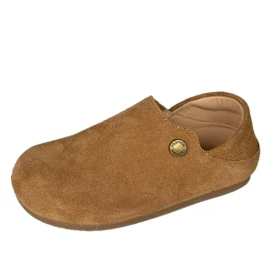 Children’s Leather Shoes Autumn New Korean Style Girls’ Imitation Leather Ankle Slip On Loafers Rubber Outsole Shoes