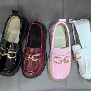 Children’s Leather Shoes New Spring and Autumn Baby Leather Fashion Loafers Soft Sole Single Shoes