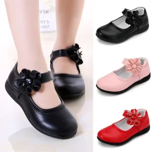 Children’s Leather Shoes for Girls Soft Soled Princess Shoes for Kids