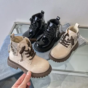 Children’s Martin Boots Autumn Winter Girls’ Short Boots Anti Slip