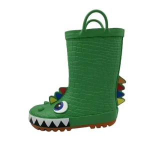 Children’s Natural Rubber Rain Boots with Handles Easy for Little Kids and Toddlers