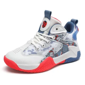 Children’s New Design Outdoor Cool Basketball Sneakers Basketball Sports Casual Shoes High Quality Fashion for Kids A3 Rubber