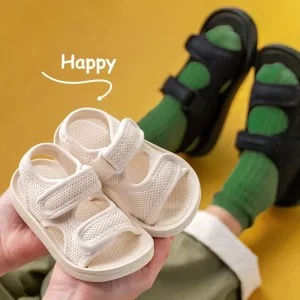Children’s Non slip Soft Sole Casual Shoes Kids Summer EVA Beach Sandals Solid Pattern Light Weight Quick Dry