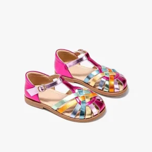 Children’s Open-toed Sandals Girls’ Color Matching Summer Simple Sandals