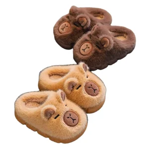 Children’s Plush Winter Home Slippers Indoor Plush Slippers Winter Autumn Warmers Cute Christmas Gift for Kids