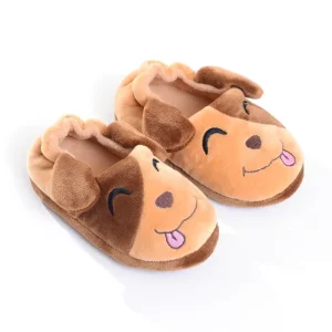 Children’s Plush Winter Slippers Soft TPR Outsole Warm Anti Slippery House Style