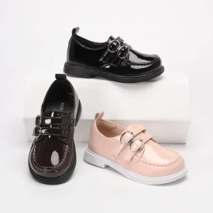 Children’s Princess Girls’ Genuine Leather Loafers Slip On Walking Shoes Autumn Season Anti Odor & Anti Static for Parties