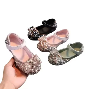 Children’s Princess Shoes Girls Dance Dress Shoes Baby Crystal Single Shoes