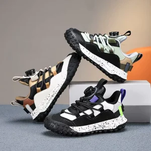 Children’s Professional Mountaineering Shoes for Boys Spring Autumn New Style with Breathable Net Fabric