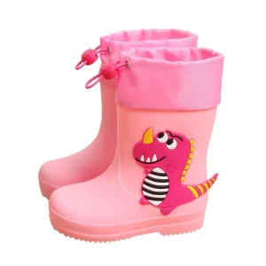 Children’s Rain Boots Cartoon Cute Dinosaur Boys Girls Students Waterproof Rain Boots Baby Kids Toddler Anti slip Water Shoes