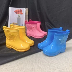 Children’s Rain Boots Lightweight Waterproof Rubber Shoes for Boys Girls Non Slip Design for Students Large Sizes Cross Border