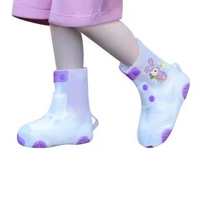 Childrens Rain Proof Waterproof Non Slip Shoe Covers for Boys Girls Thick Abrasion Resistant Model ZY-3003FX Other Material