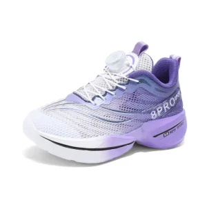 Children’s Road Running Shoes Jogging Boys Girls Button Sneakers Track Trail Running Shoes Canvas Air Mesh