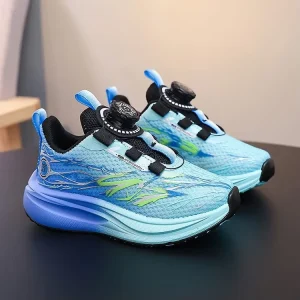 Children’s Running Shoes Sneakers Casual Mesh Breathable New Spring Autumn Rotating Button