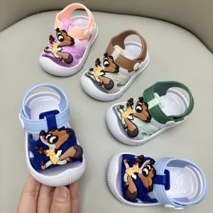 Children’s Sandals Summer Boys’ Closed toe Soft PVC Outsole Non-slip Breathable Infants’ Toddlers’ Girls’ Cute Shoes
