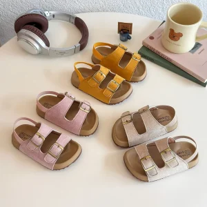 Children’s Sandals Summer Trendy Sandals for Boys Rubber Sole Girls Fashion Casual Outdoor Beach Sandals Kids