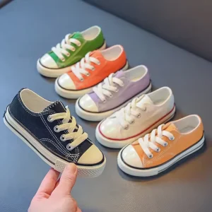 Children’s School Casual Shoes Kids Girls Boys Sneakers Walking Style Canvas Sport Shoes