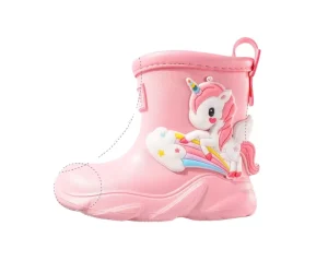 Children’s Shiny Rain Boots Baby Water Boots Cute Heart-shaped Kid Rain Boots Cute Cartoon Children’s Rain Shoes