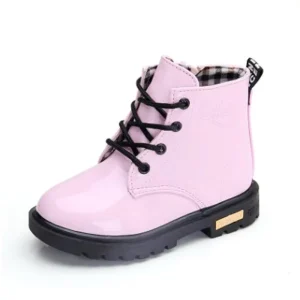 Children’s Shoes Fashion Boys and Girls PU Leather Boots Multi Color Outdoor Walking Shoes Non-slip Kids Snow Boots