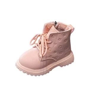 Children’s Shoes Fashion British Outdoor Non slip New Boy Boots Soft Sole Leather Low Barrel Short Boots Cool Boys’ Shoes