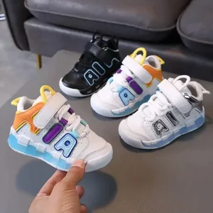 Children’s Shoes Fashion Kids Sneakers Casual Shoes Breathable Sports Baby Soft Sole Stock Running Fitness Walking