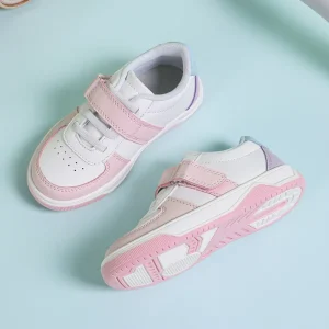 Children’s Shoes Girls Board Sneakers Soft TPR Outsole Lightweight Spring Fashion Hook Loop Closure Multiple