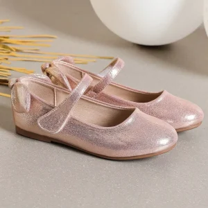 Children’s Shoes Kids Ballet Shoes with Shiny Bow Non Slip Flat Dance Shoes for Girl 21 36