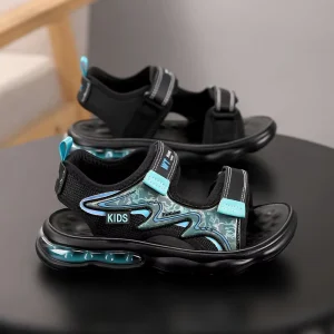 Children’s Shoes Kids Summer Sandals Boys for Cushion Velcro Closure Cartoon Breathable Lightweight Student Beach Large Size