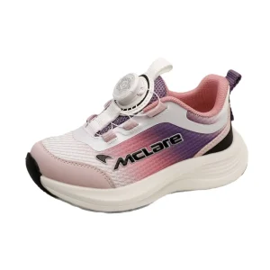 Children’s Shoes Rotating Buckle Breathable Lightweight Non Slip Kids’ Running Shoes Spring New Gradient Color