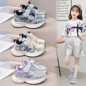 Children’s Shoes Spring Autumn Torre Shoes for Boys Girls Comfortable Mesh Casual Kids Sneakers with Lace-up Boys Sport Shoes