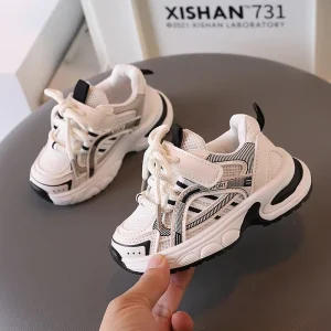 Children’s Shoes Spring New Breathable Baby Toddler Running Shoes Boys’ Girls’ Sports Shoes