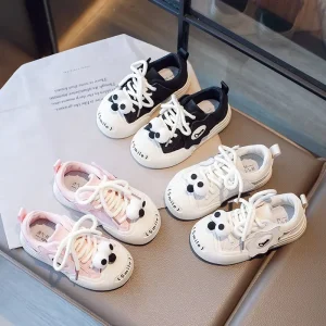 Children’s Shoes Spring and Autumn Kids Velcro Sneakers Cute Boys and Girls Ballet Flats Non-Slip Single Layer Casual Shoes