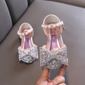 Children’s Shoes Summer Korean Version Bow Lady Girl Princess Shoes Leather Dance Performance
