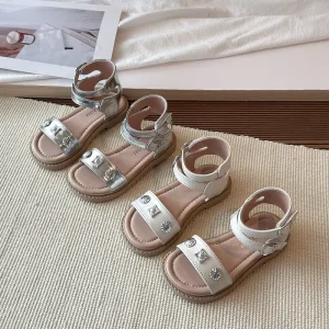 Children’s Shoes Summer Teenagers Outwear Crystal Rhinestone Princess Baby Girl Sandals