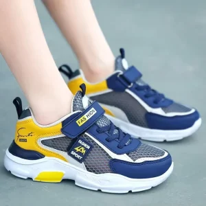 Children’s Single Mesh Cut Out Running Sneakers Breathable Summer Sports Shoes for Kids