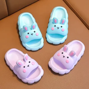 Children’s Slippers Kids Summer Girls Cartoon Bunny Non Slip Soft Soles for Children Indoor Home Boys Toddler Baby Sandals