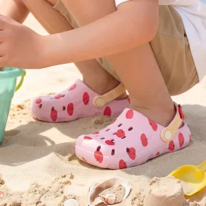 Children’s Slippers Summer Boys and Girls Cartoon Cute Anti slip Toe Hole Shoes Baby Cool Slippers Clogs Sandals Outdoor