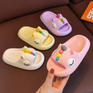 Children’s Slippers Summer Indoor Home Anti slip Girls’ Slippers Boys’ Home EVA Soft Bottom Slippers