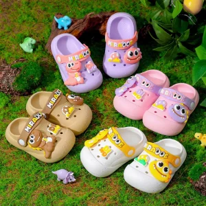 Children’s Slippers for Summer 1 3 Years Boys EVA Baby Slippers Indoor Cartoon Waterproof Sandals
