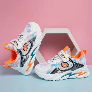 Children’s Sneakers Autumn New Breathable Shoes Mesh Non Slip Kids’ Casual Shoes Basketball Shoes for Boys